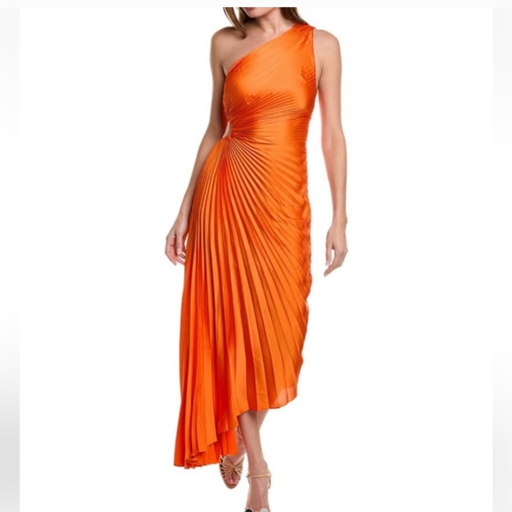 ALC pleated one shoulder dress